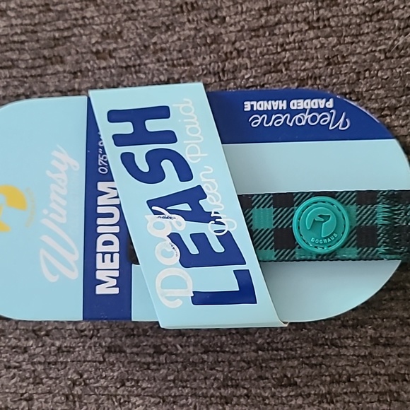 WIMSEY MEDIUM GREEN AND BLACK PLAID DOG LEASH 48" LONG - Picture 5 of 8